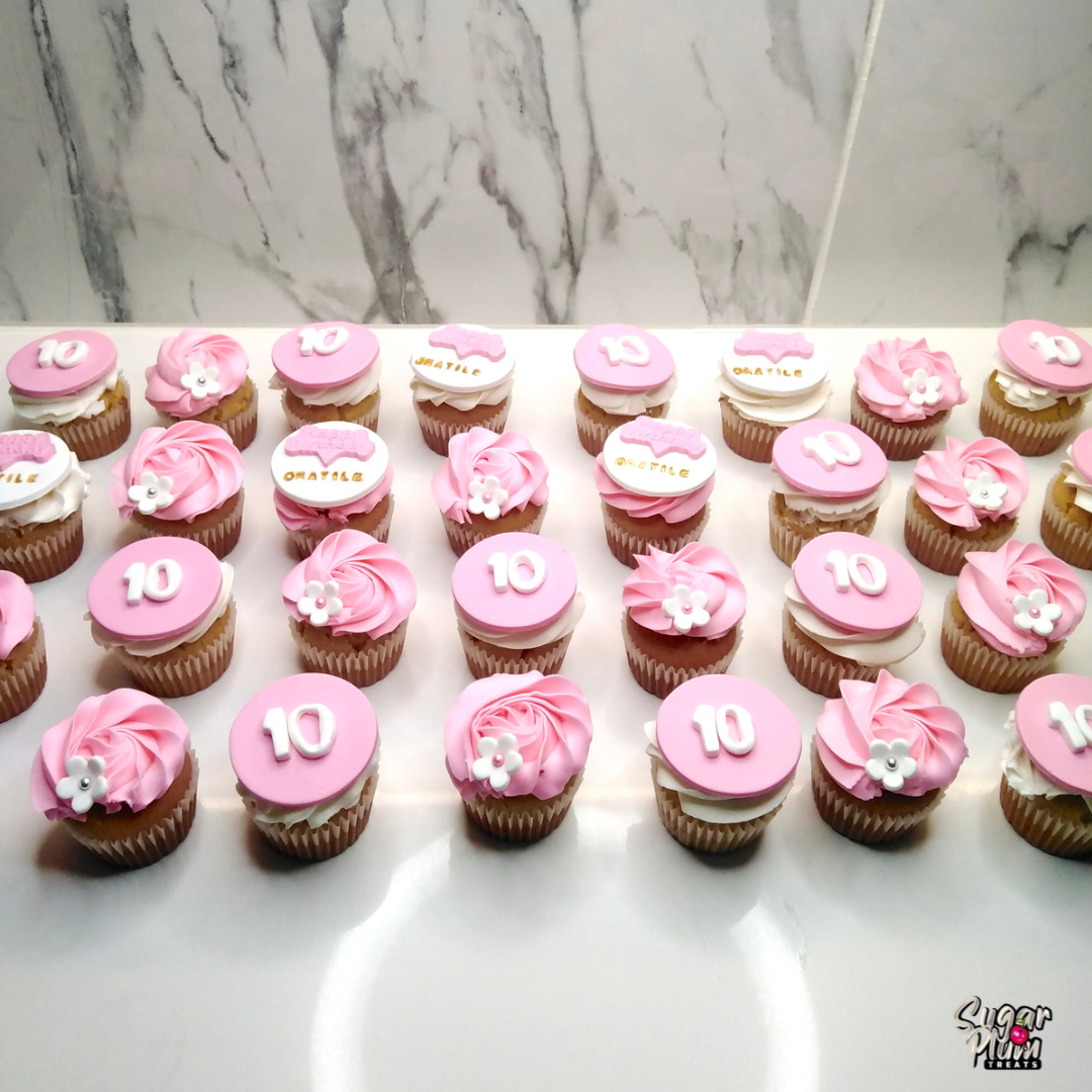 Barbie Theme Color Birthday Cupcakes