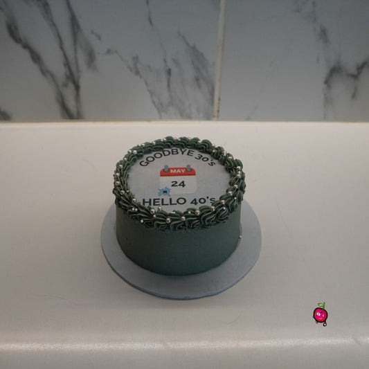 Goodbye 30's Hello 40's Burn away Bento Cake