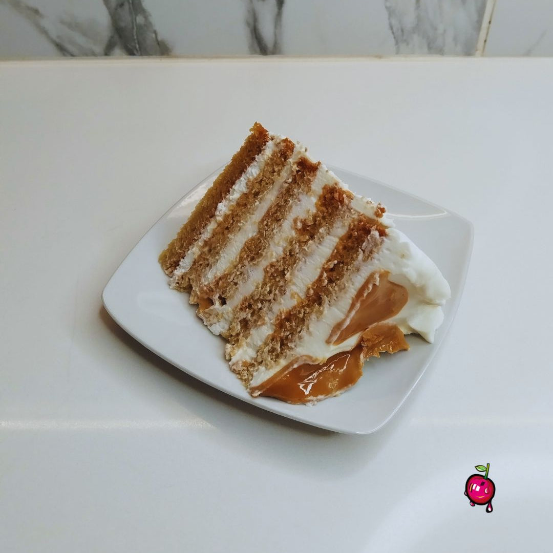 Caramel and Whipped Cream Slice