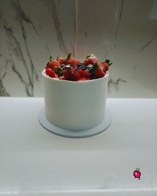 Vanilla & Chocolate Cake with Mixed Berries on Top (Full)