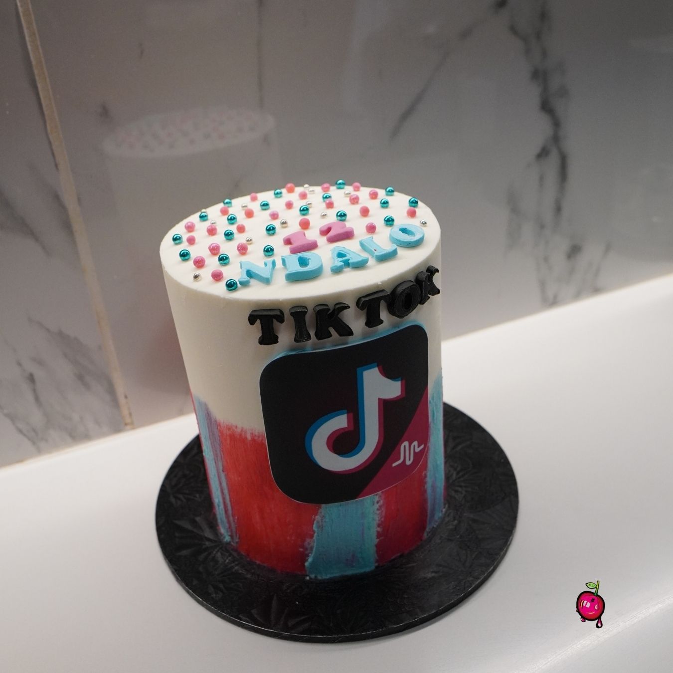 TikTok Themed Birthday Cake