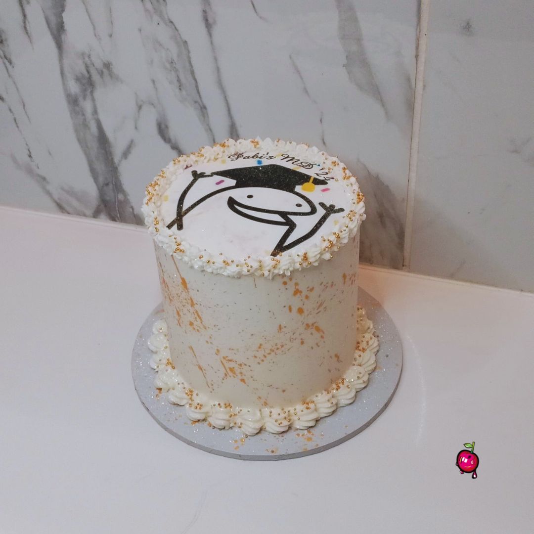 Doodle Graduation Theme Cake