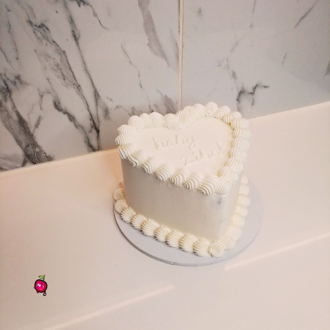 Baby/Gender Reveal Heart Cake