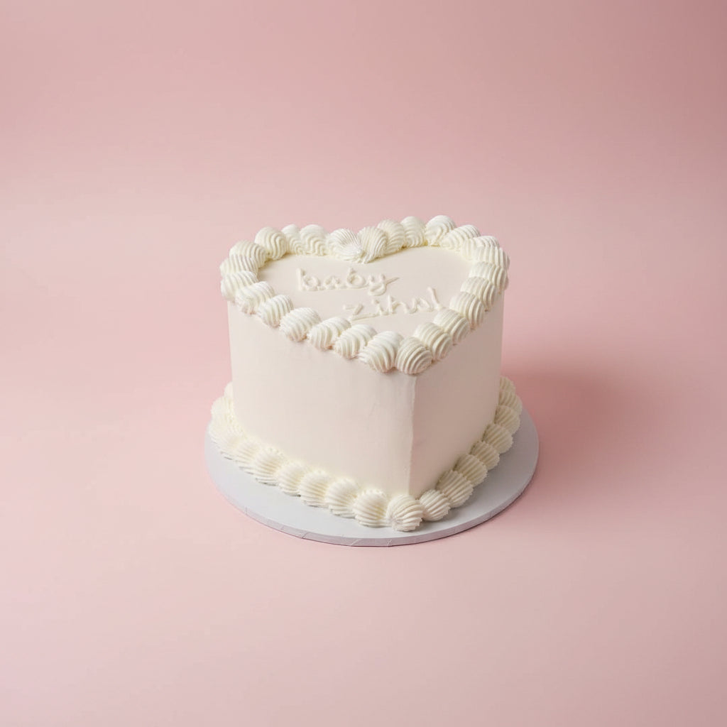 Baby/Gender Reveal Heart Cake