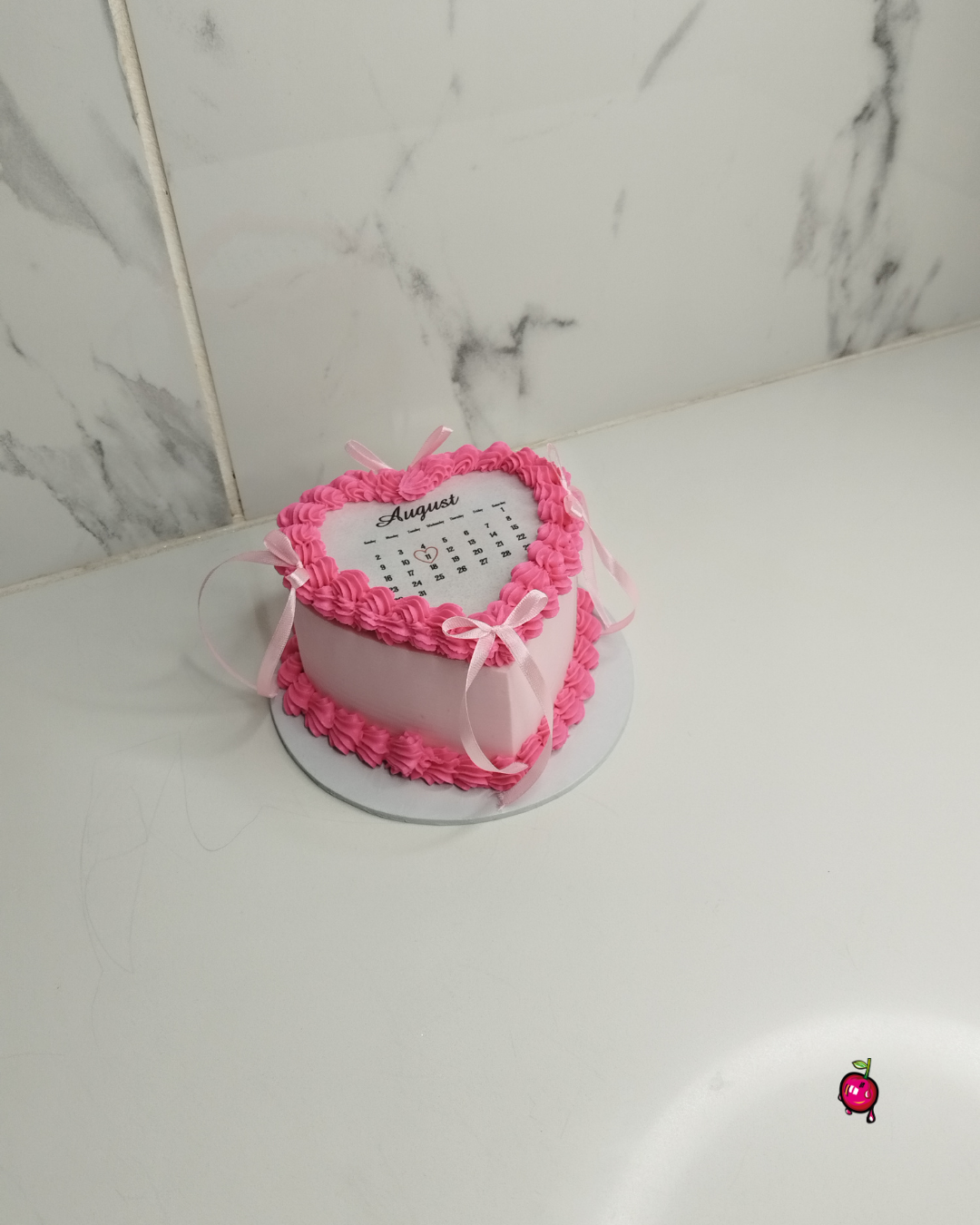 Heart Shape Burn Away Bento/Lunchbox Cake