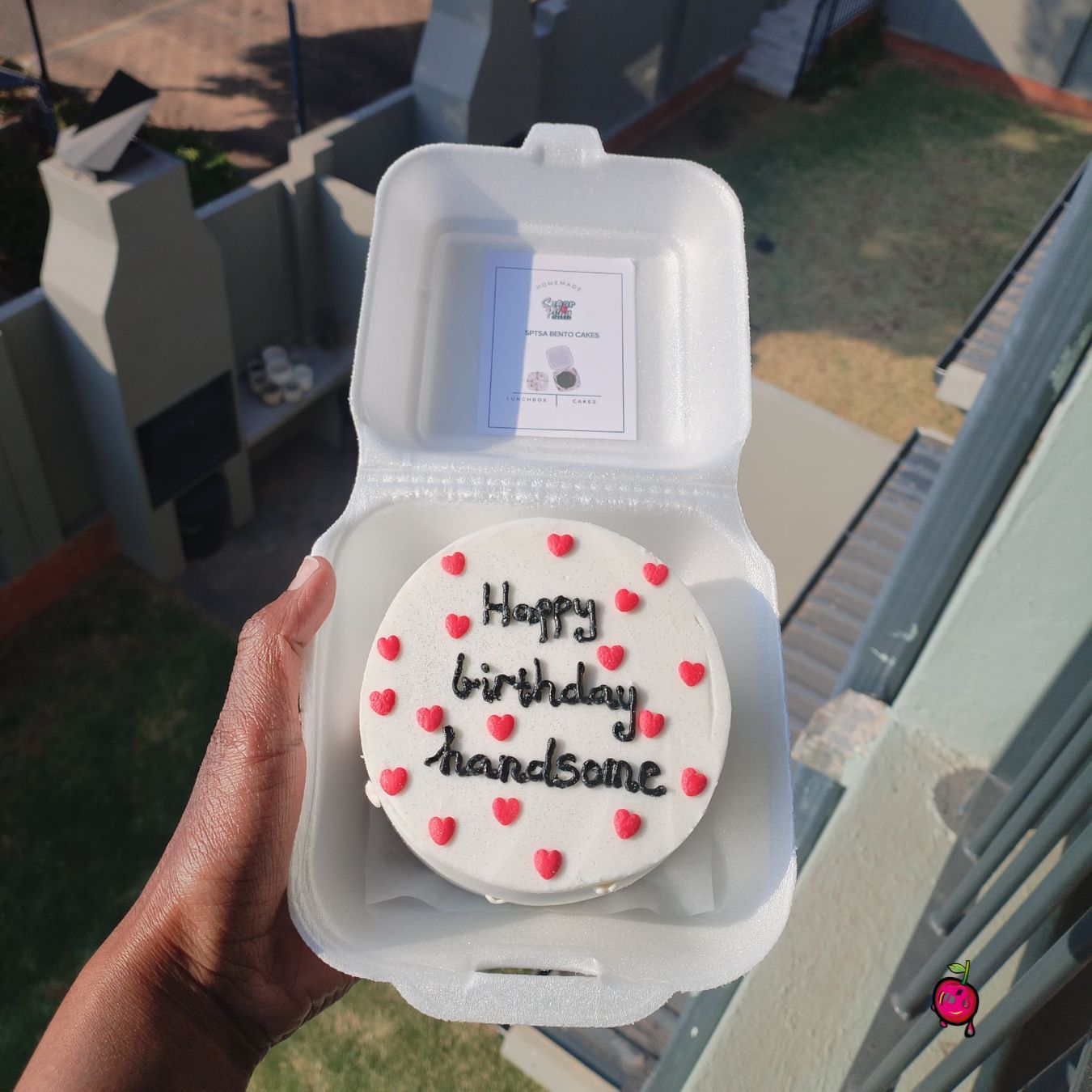 Happy Birthday Love Bento/Lunchbox Cake
