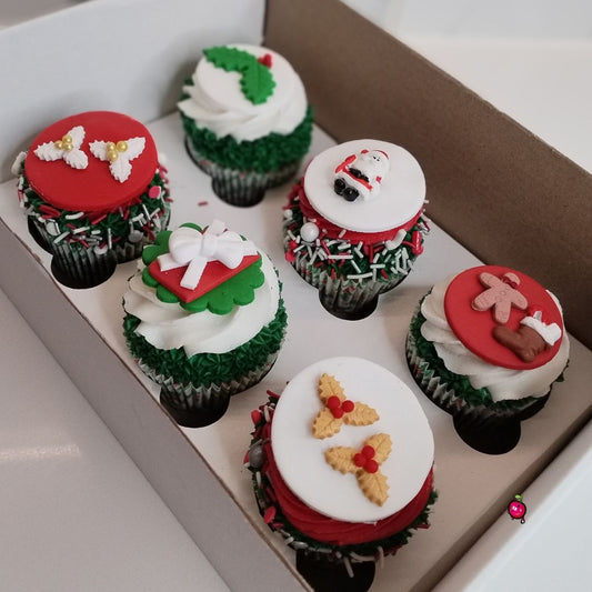 Variety Christmas Themed Cupcakes