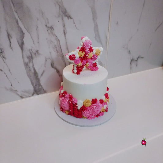 Star Themed Half Piping Birthday Cake