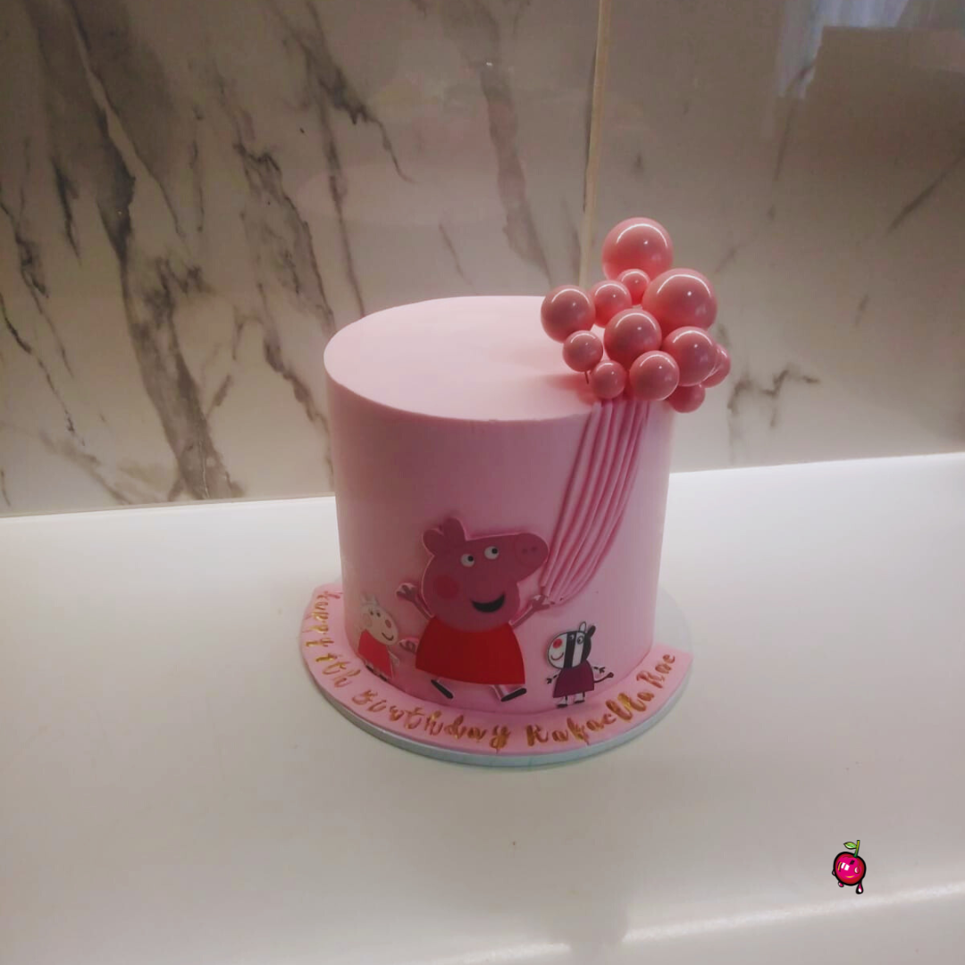 Peppa Pig with Balloons Birthday Cake.