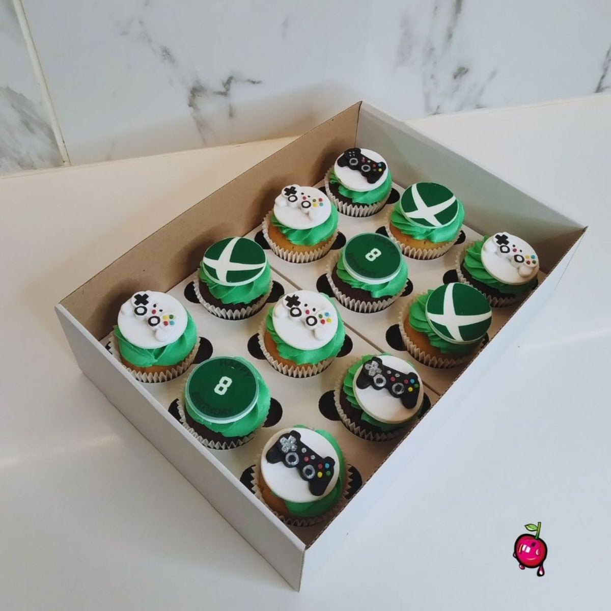 XBox Themed Birthday Cupcakes