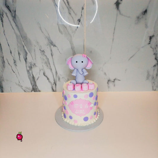 Mini Baby Elephant Shower Cake