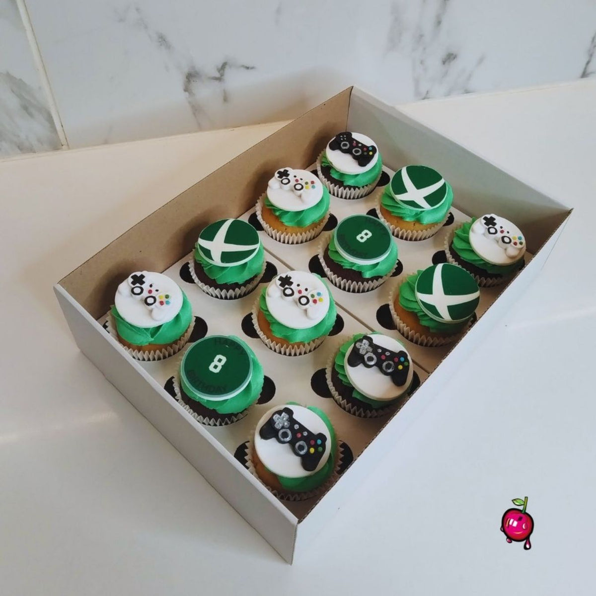 XBox Themed Birthday Cupcakes