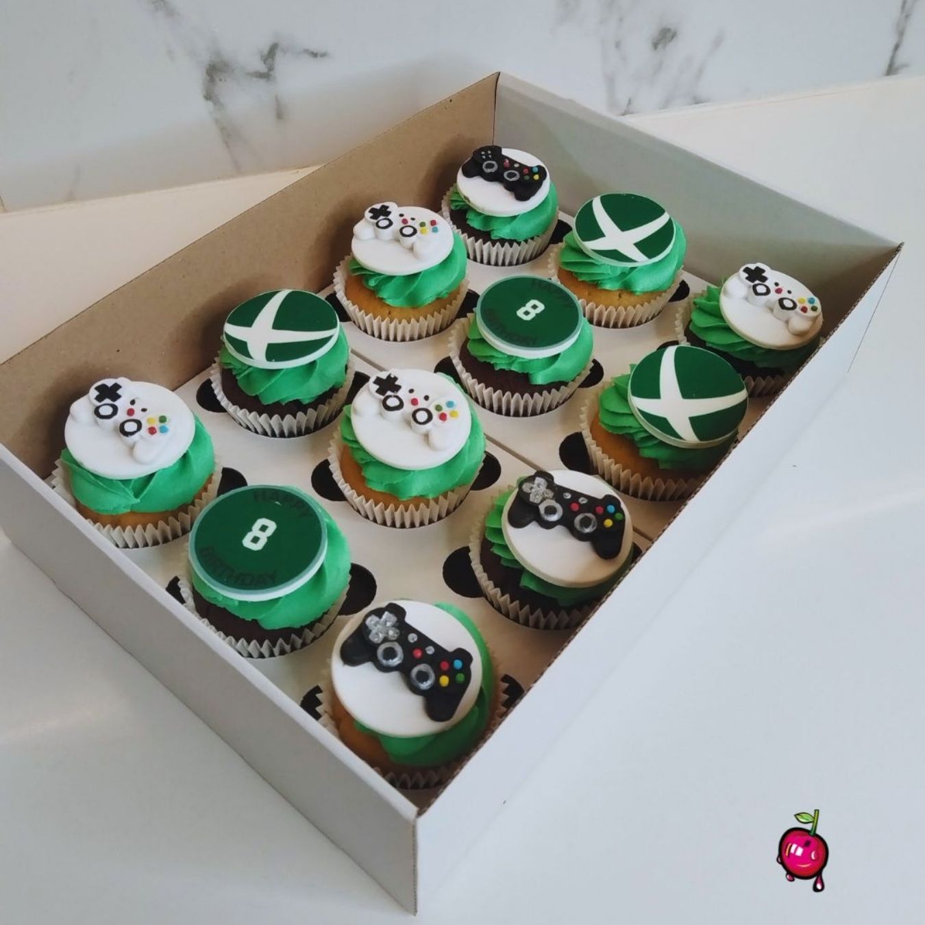 XBox Themed Birthday Cupcakes