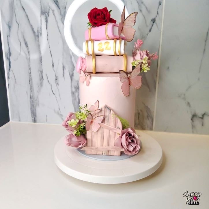 Custom book themed cake