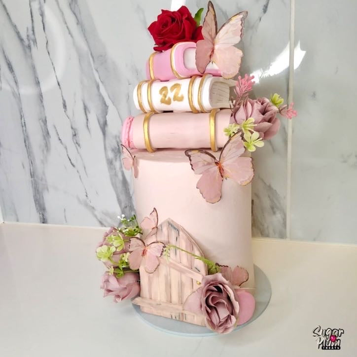 Custom book themed cake