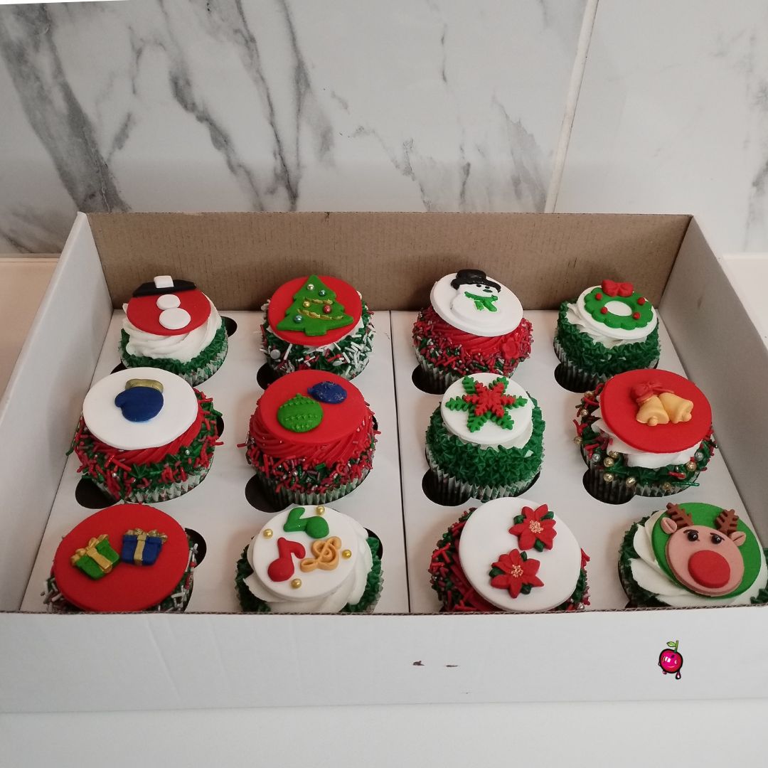 Variety Christmas Themed Cupcakes