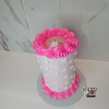 Pastel and Hearts Birthday Mini Cake