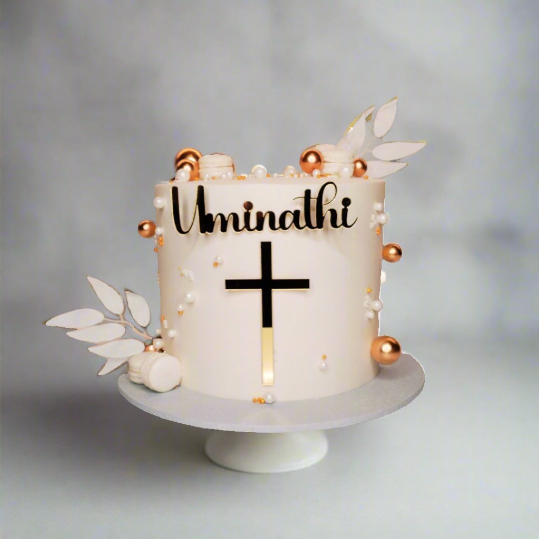 The Christening Cake (Gold & White)