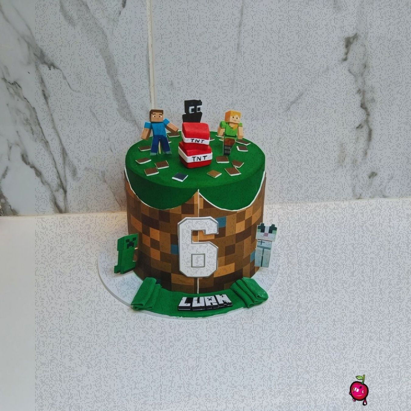Minecraft Themed Birthday Cake