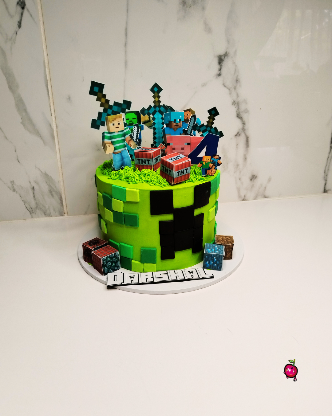 Minecraft Themed Builds Birthday Cake
