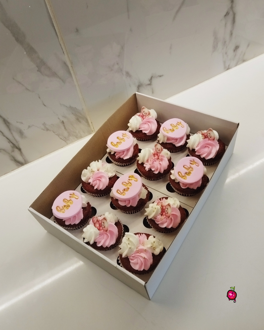 Teddy Baby Shower Cupcakes