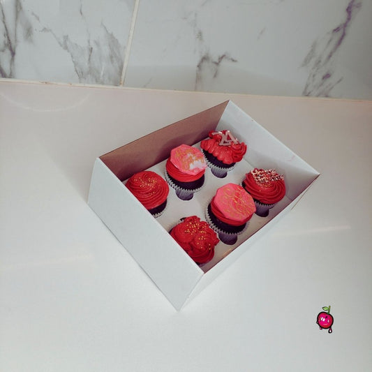 Red Marble Birthday Cupcakes