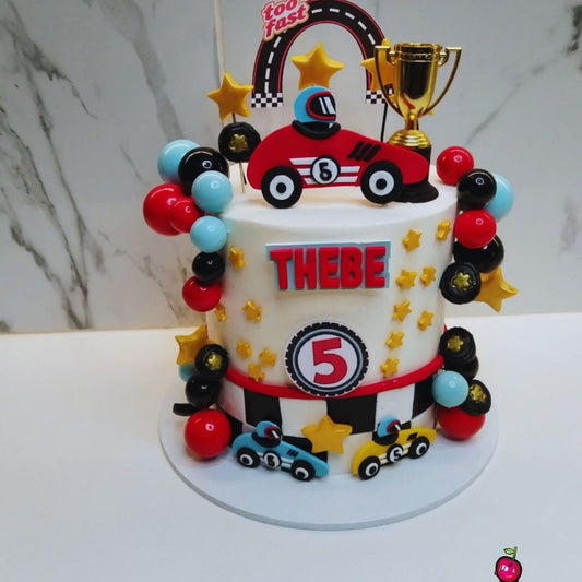 Car Racer Themed Birthday Cake