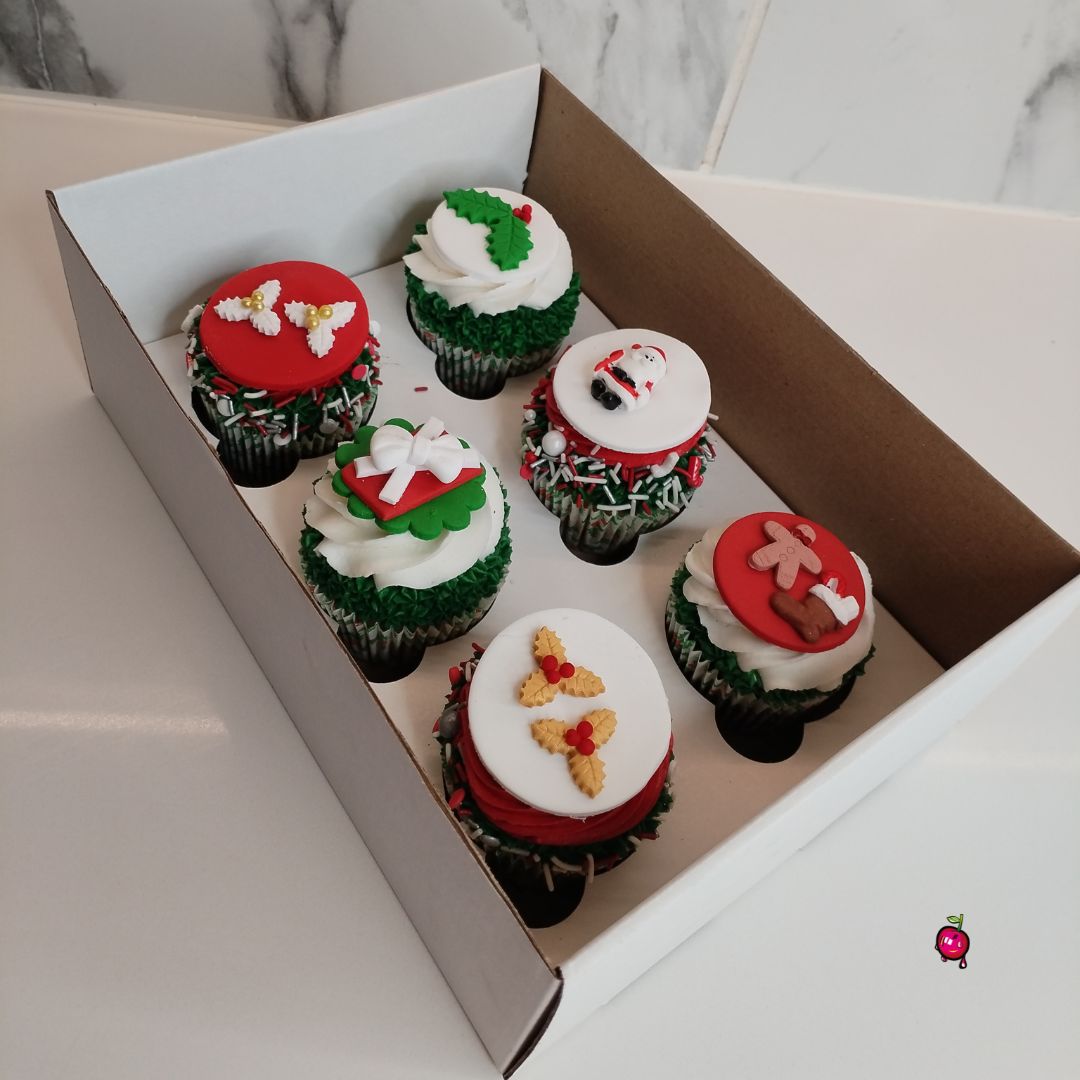 Variety Christmas Themed Cupcakes