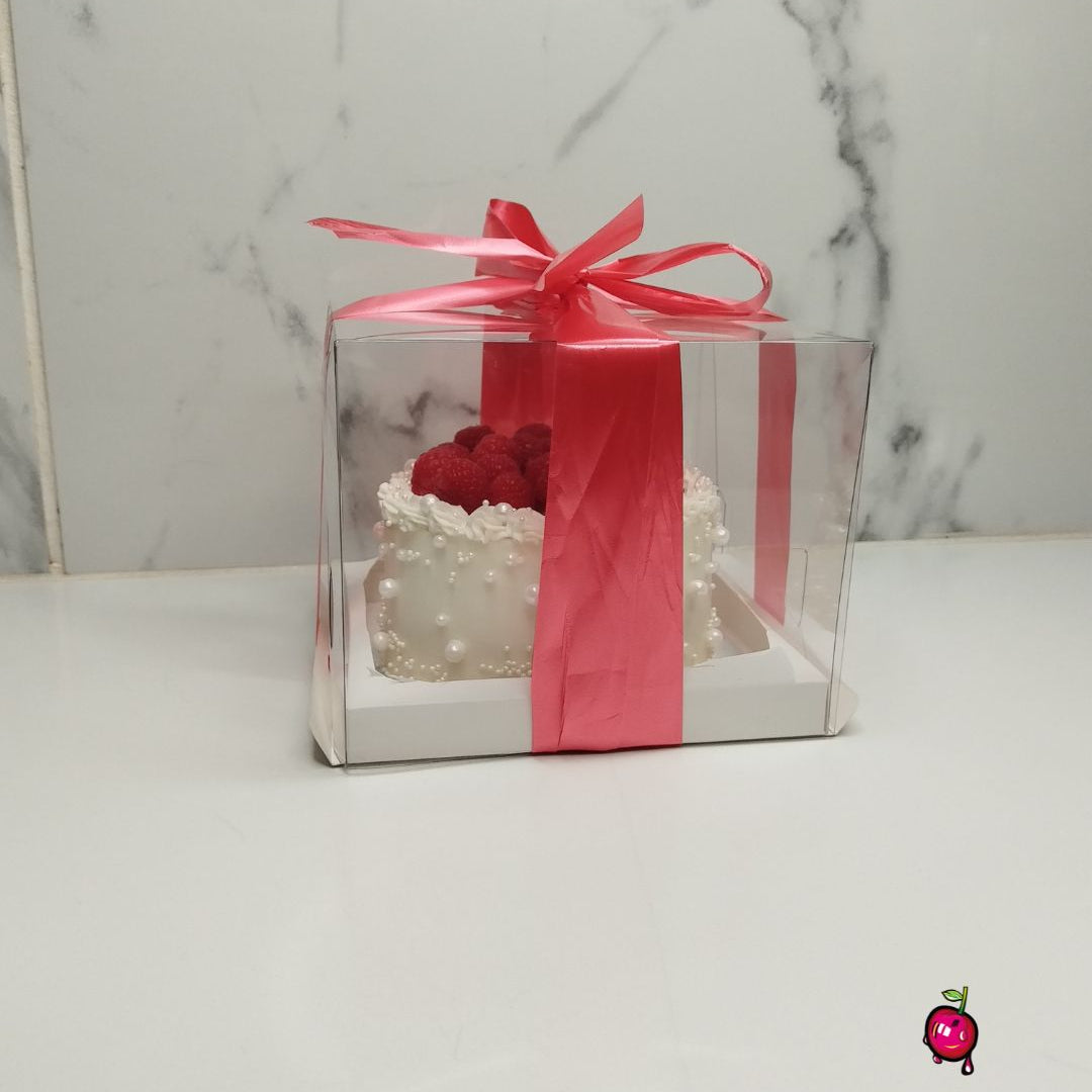 Raspberries & Pearls Bento Cake
