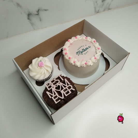 Mother's Day Variety Box Set | Bento Cake, Cupcakes & Cookies Gift