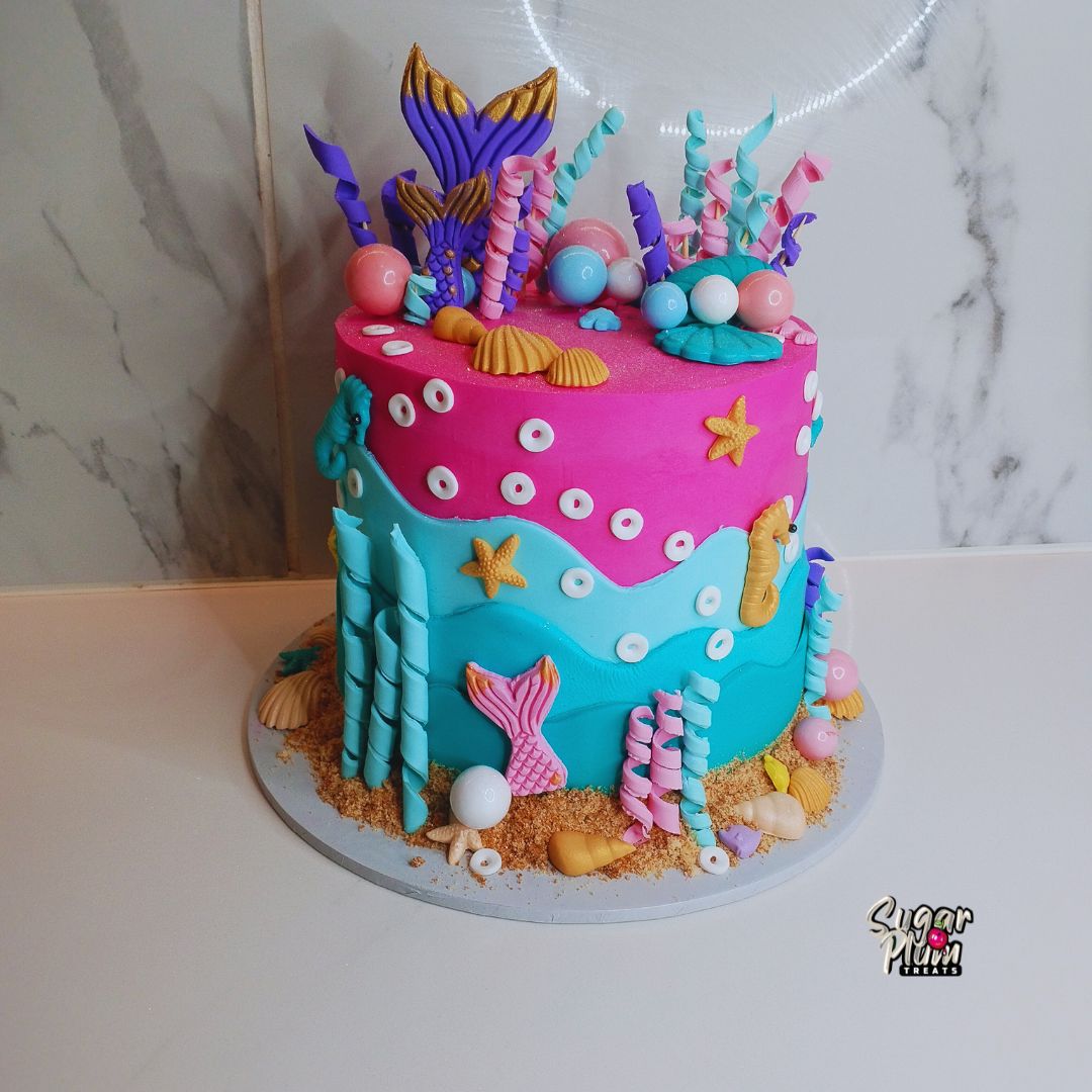 Under the Sea, Mermaid Theme Birthday Cake