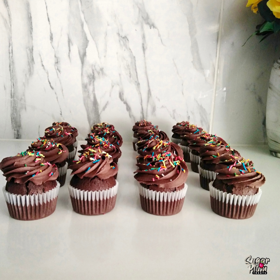 Chocolate Funfetti Cupcakes
