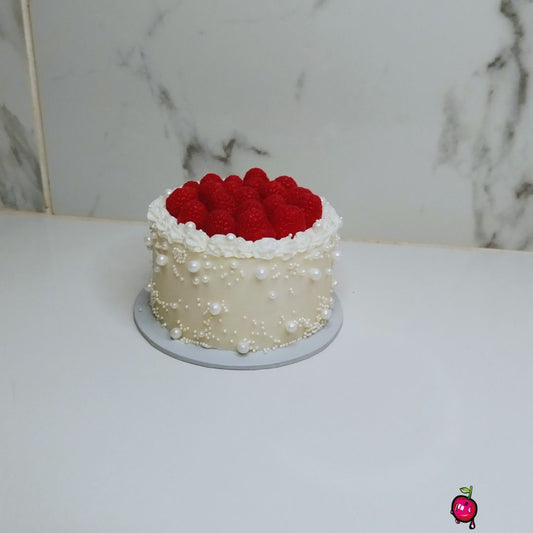 Raspberries & Pearls Bento Cake