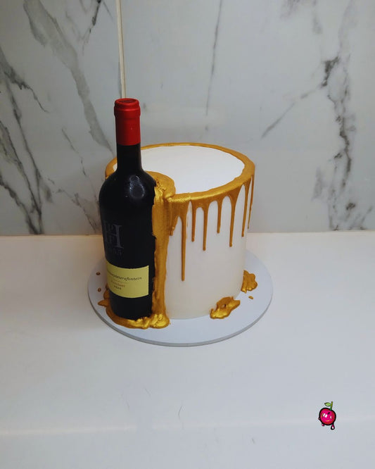 Wine Bottle Drip Cake