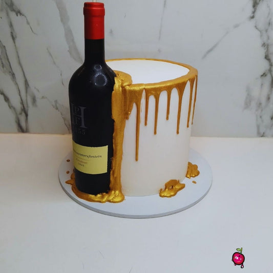Wine Bottle Drip Cake