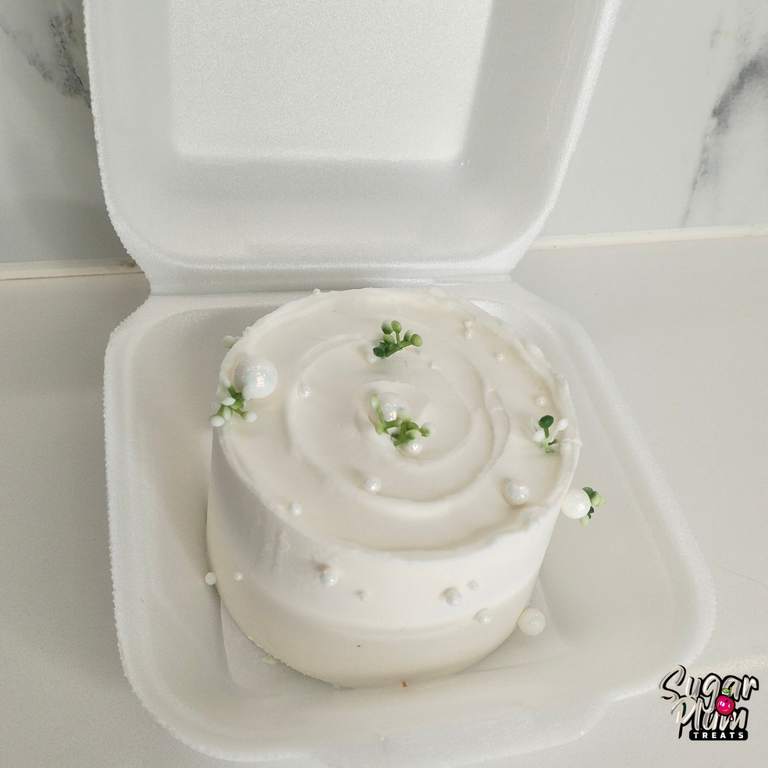 Basic White Pearl Lunchbox Cake