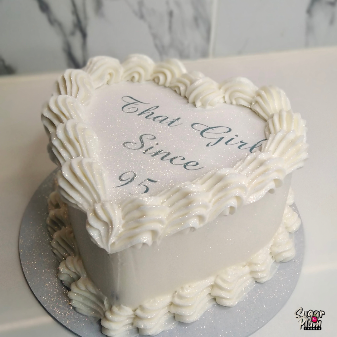 “That Girl Since 95" Heart Cake