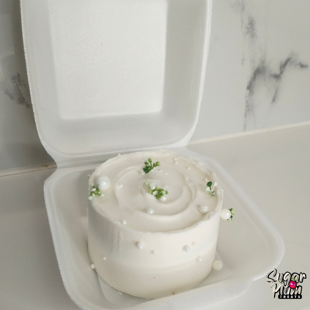 Basic White Pearl Lunchbox Cake