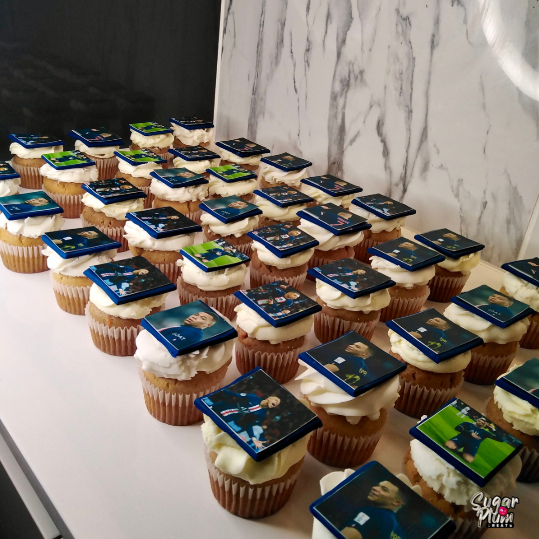 Soccer Player Themed Birthday Cupcakes