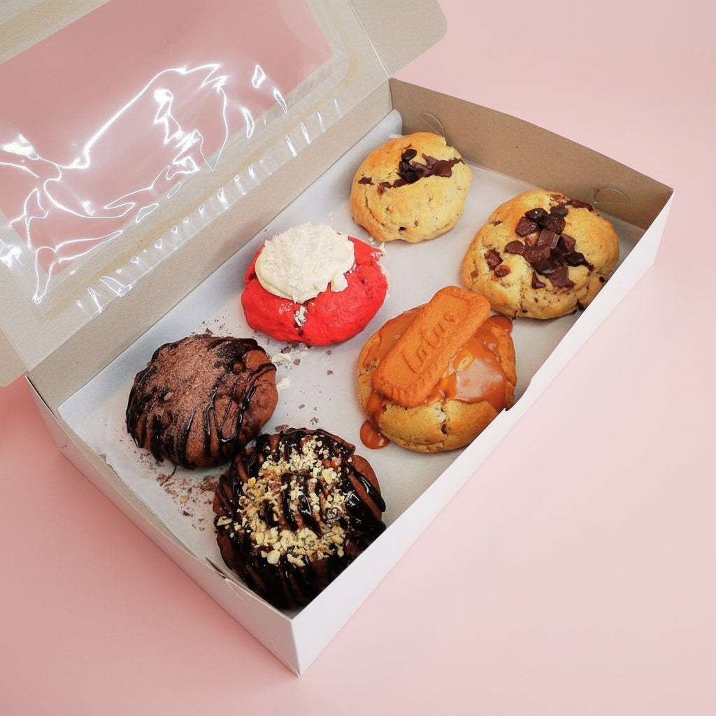 6 Piece Assorted Chunky Cookies Best Seller's Box