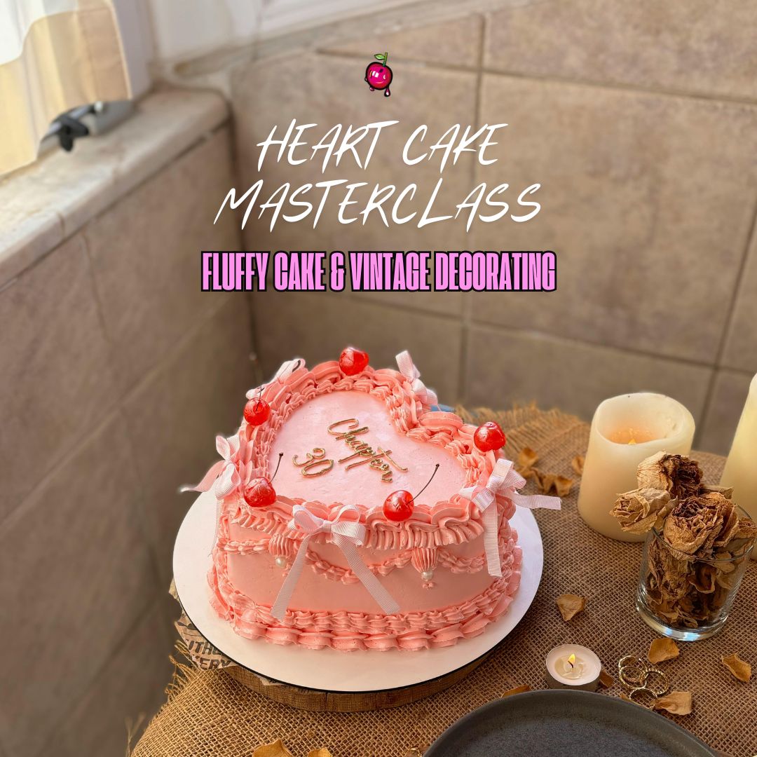 Vintage Heart Cake Masterclass: Learning How to Pipe Beautiful Designs