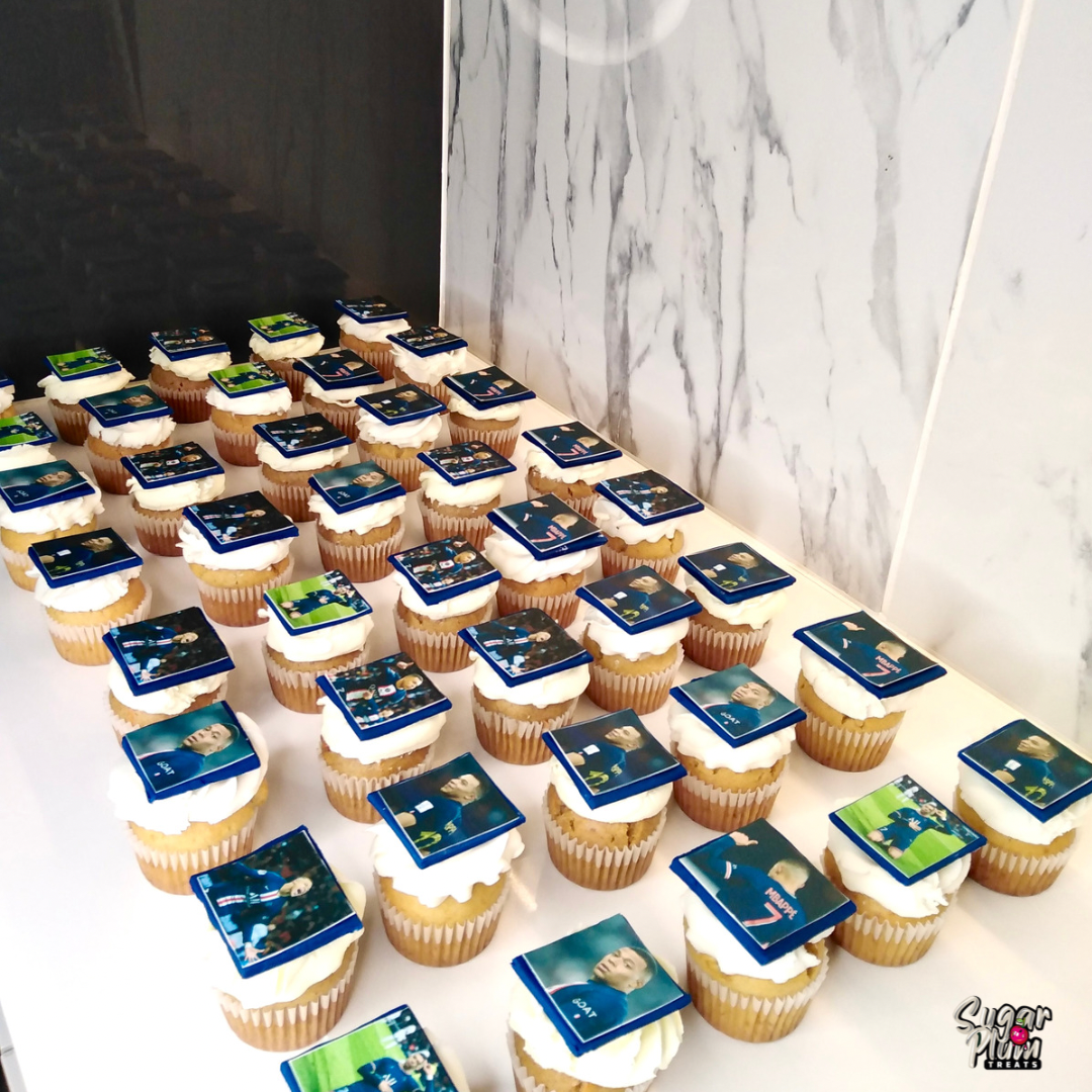 Soccer Player Themed Birthday Cupcakes