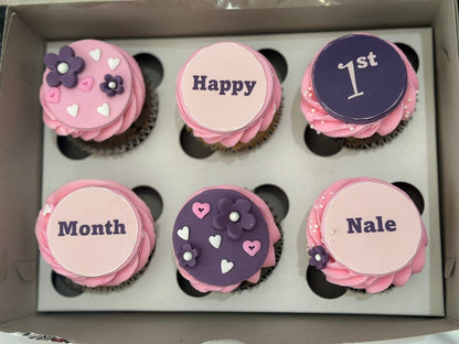 Months Celebration Birthday Cupcakes