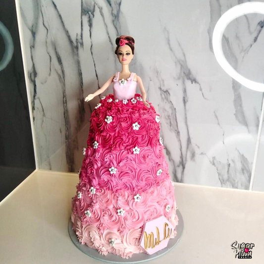 Barbie Pink Dress Cake