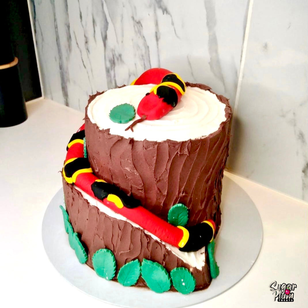 Snake on a Tree Themed Cake