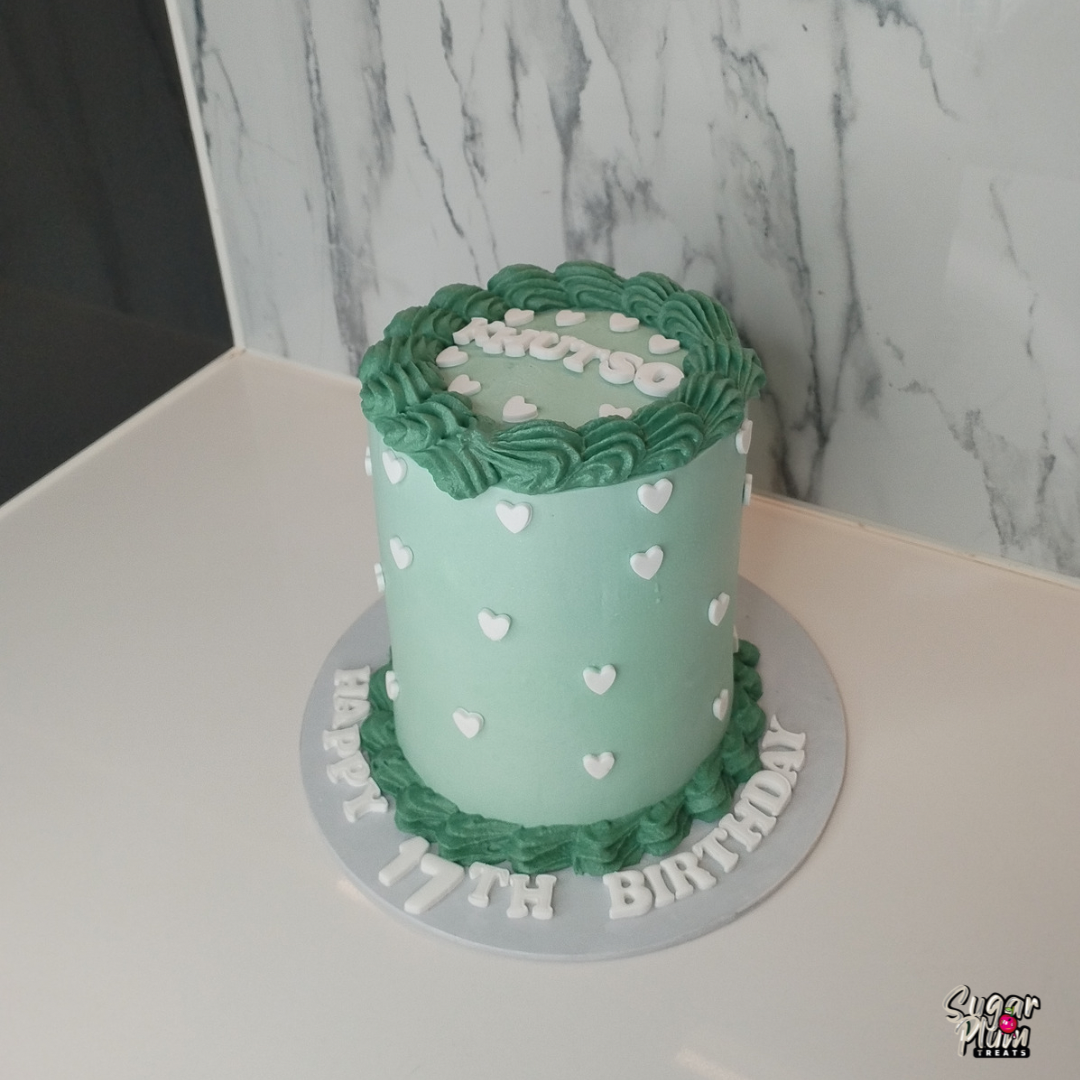 Pastel and Hearts Birthday Mini Cake