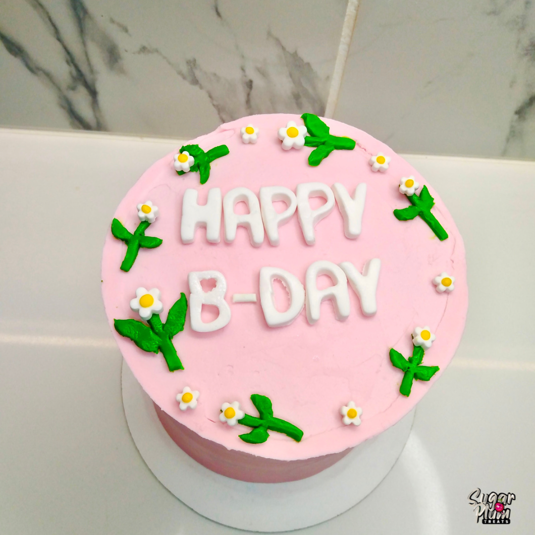 “Happy B-Day” Mini Cake