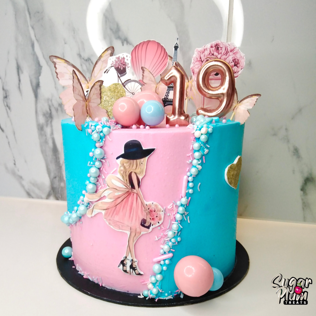 Paris Themed Birthday Cake – Sugarplum Treats SA