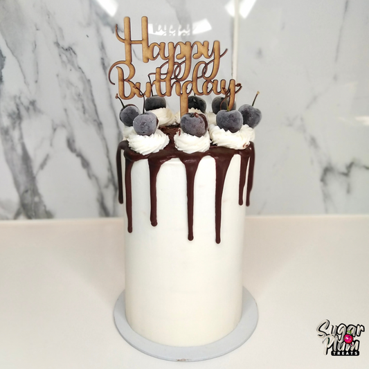 Blueberry and Chocolate Drip Cake