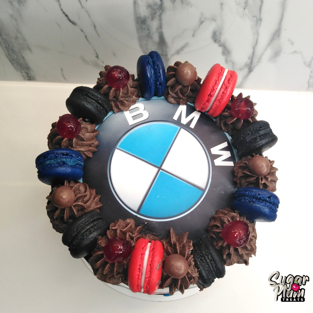 BMW in Drip Chocolate Cake